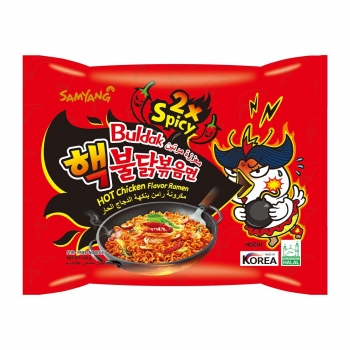 Samyang Nudeln Rot 2x Spicy Extra Scharf Huhn Ramen Instant Nudeln 140g